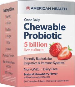 AMERICAN HEALTH: Probiotic Chew Strawberr, 30 tb