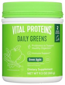 VITAL PROTEINS: Daily Greens Green Apple, 9.3 oz